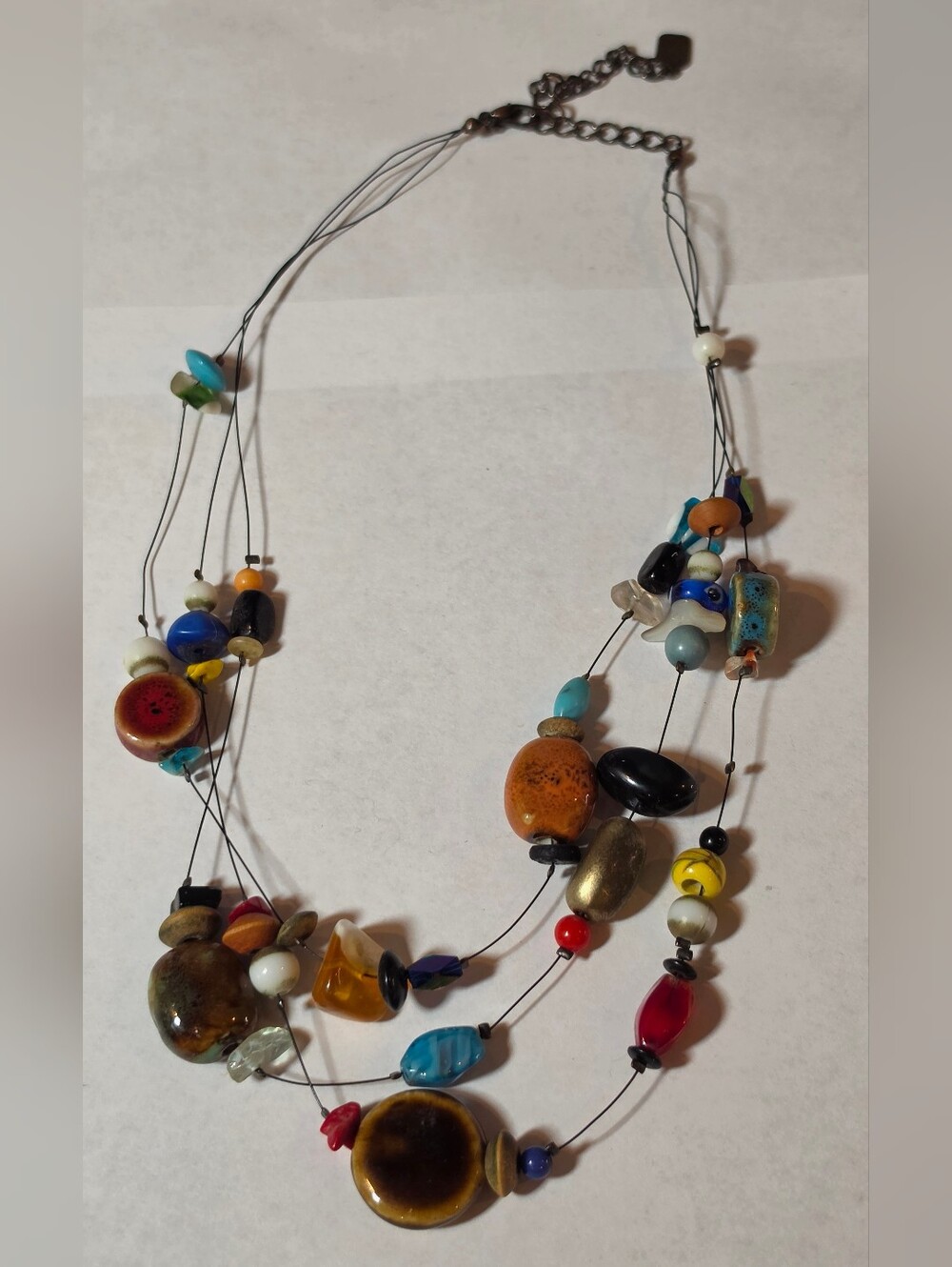 You And I Vintage Bohemian Multicolor Glass Bead Layered Necklace